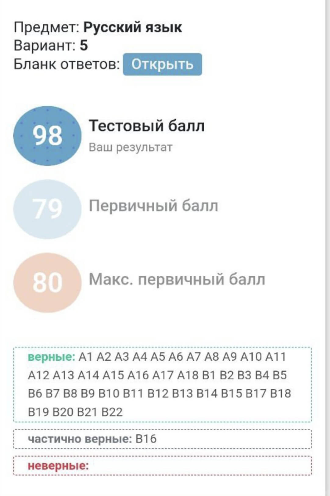 отличный результат по русскому языку на ЦЭ-2025 Юлии Кульнис